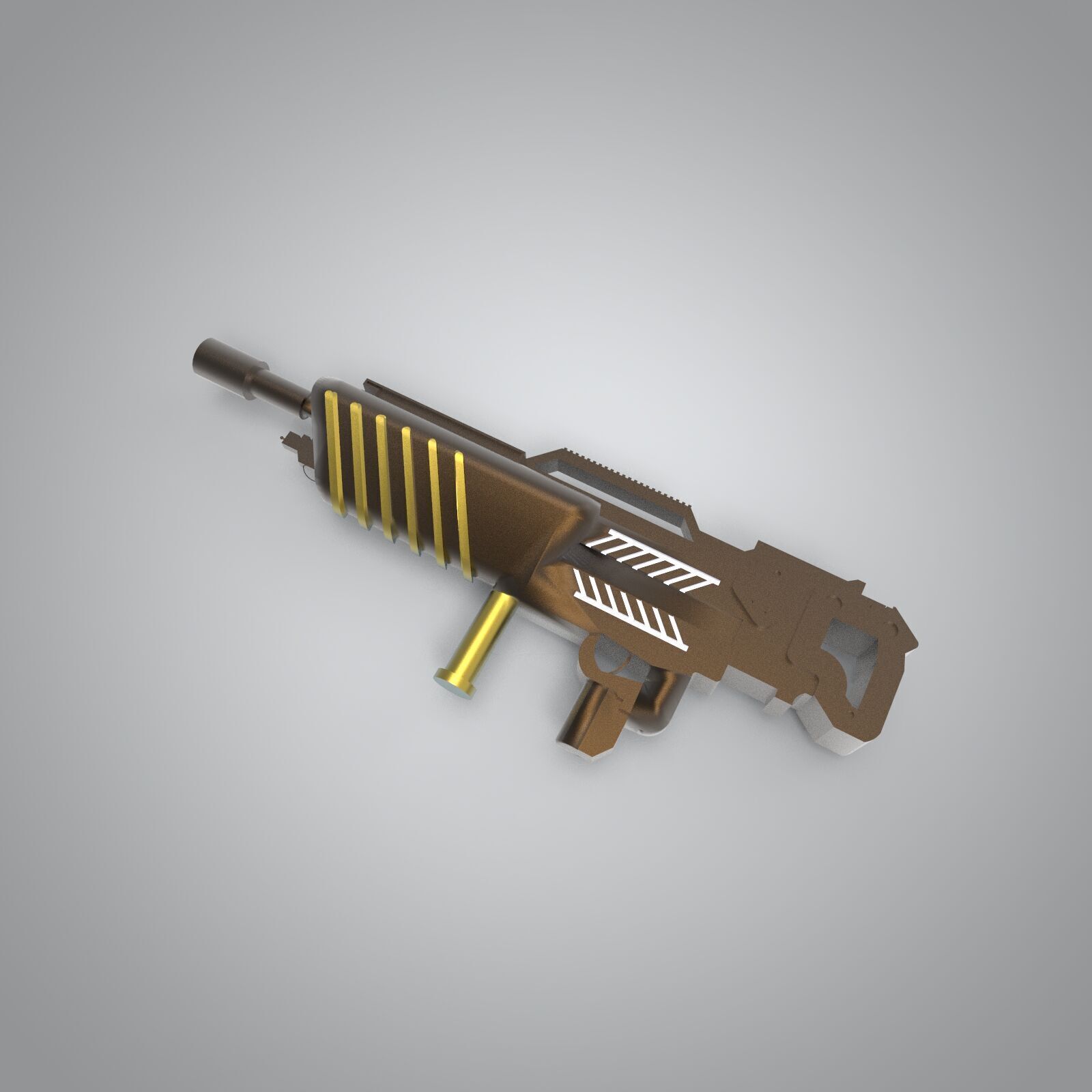 sci-fi artillery futuristic weapon 3D print model_5