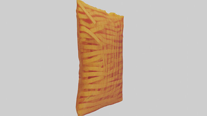 Frozen Sweet Potato Fries Pack model Low-poly 3D model 3