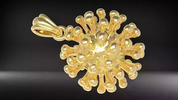 Virus Charm Pendant  Necklace Jewelry