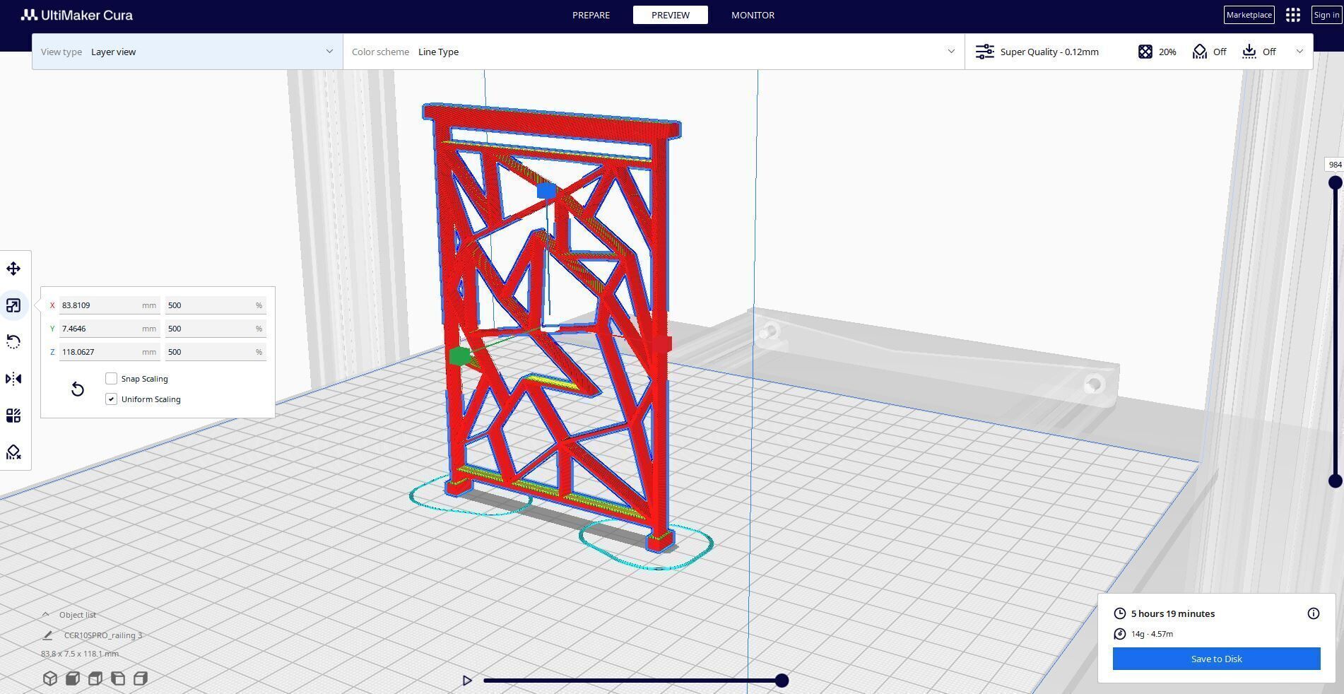 railing 2 3D print model_1