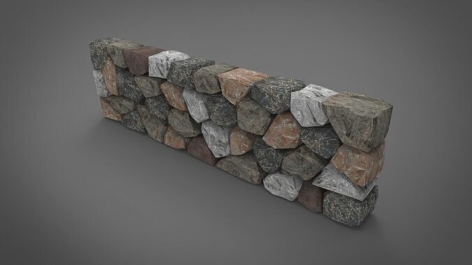 stone wall 3D print model