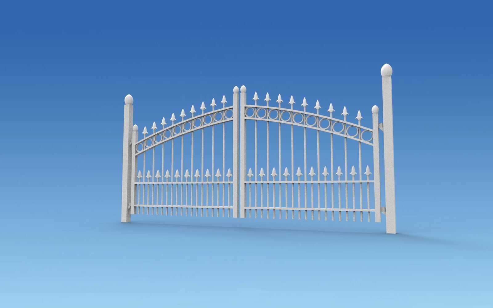 gate steel home 3D print model_2