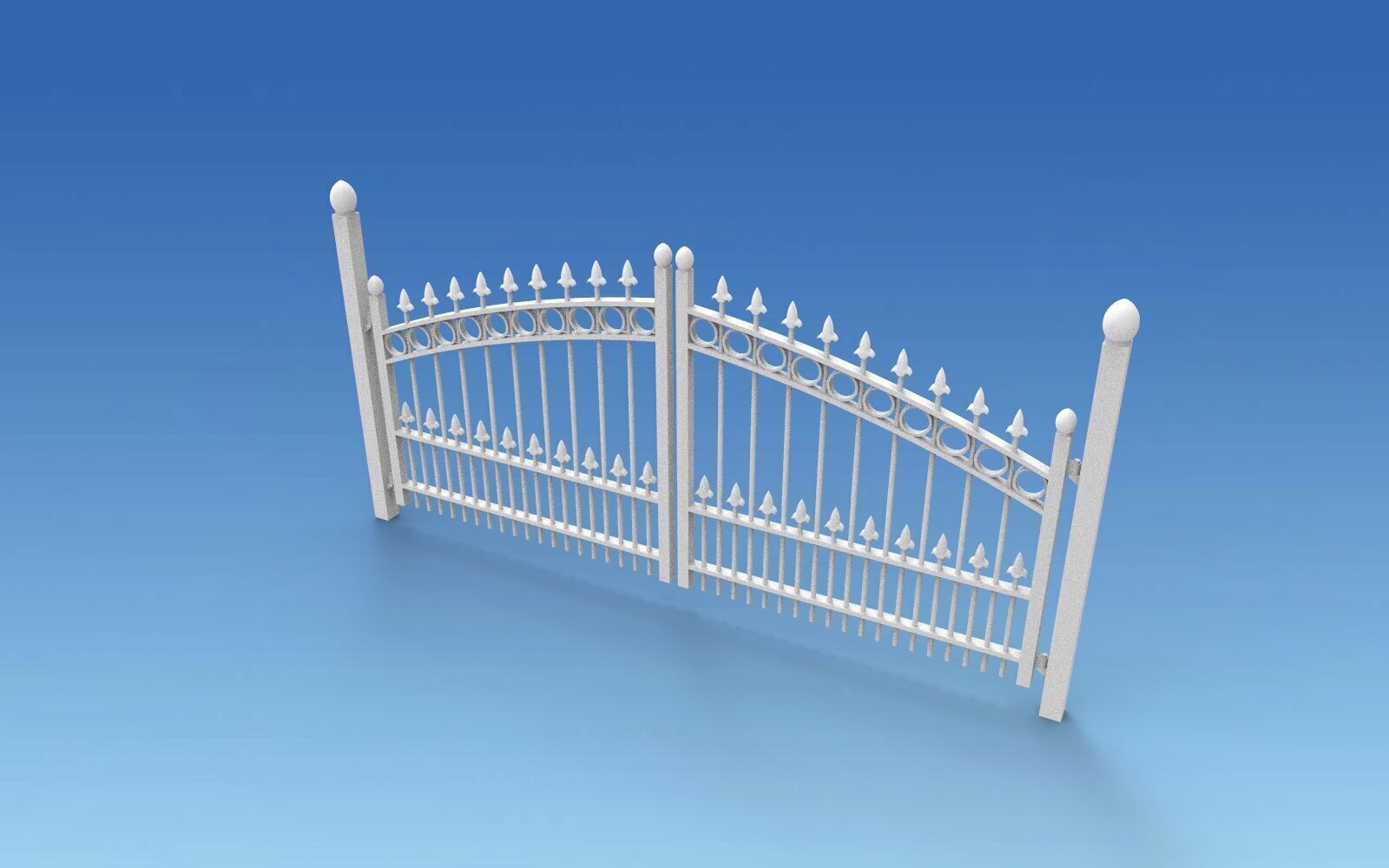 gate steel home 3D print model_3