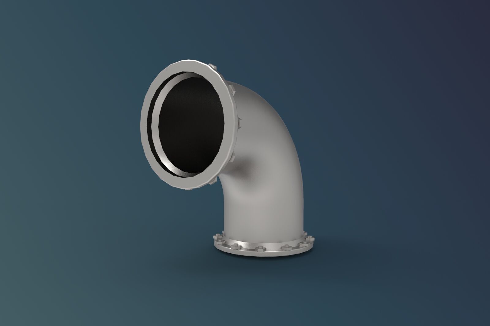 pipe elbow steel 3D print model_3