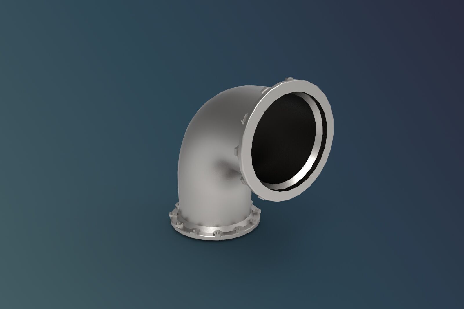 pipe elbow steel 3D print model_4