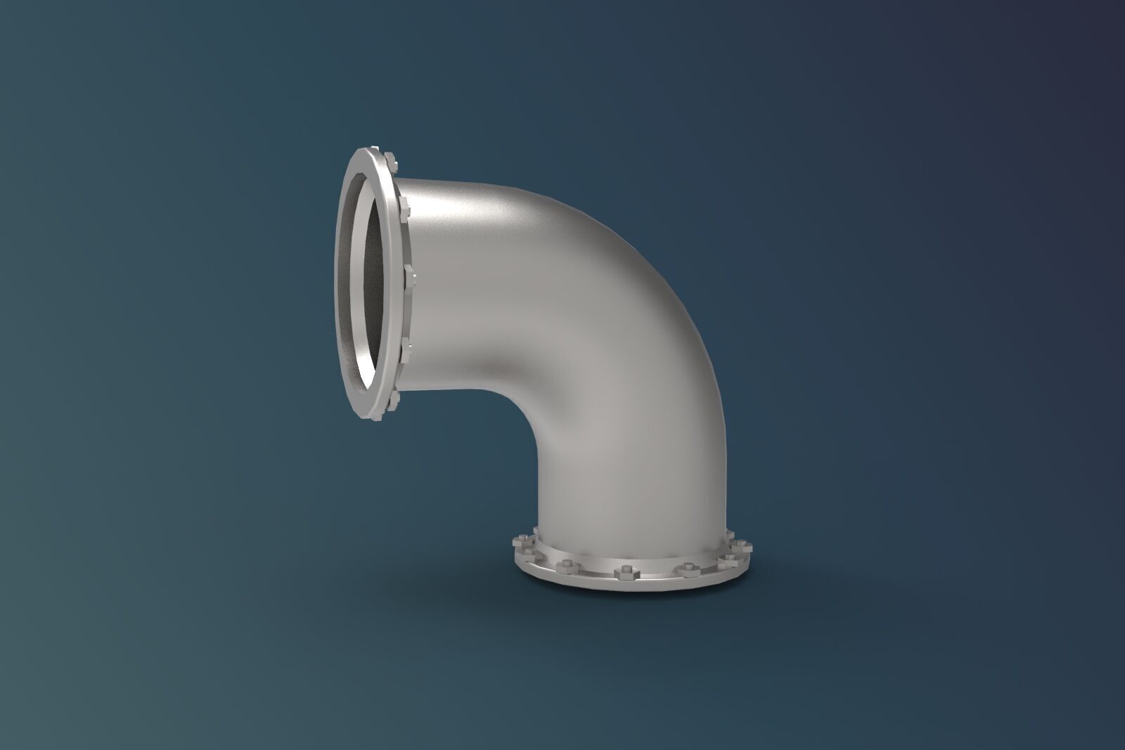 pipe elbow steel 3D print model_2