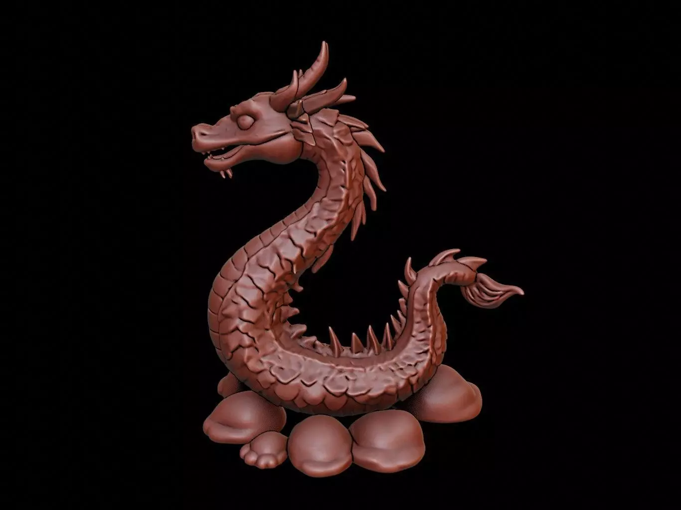Sea Serpent Figure 3D print model