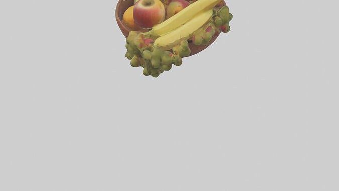 Fruit Bowl model Low-poly 3D model 5