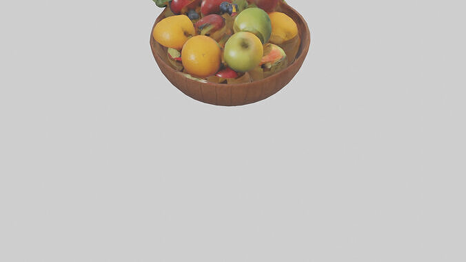 Fruit Bowl model Low-poly 3D model 6