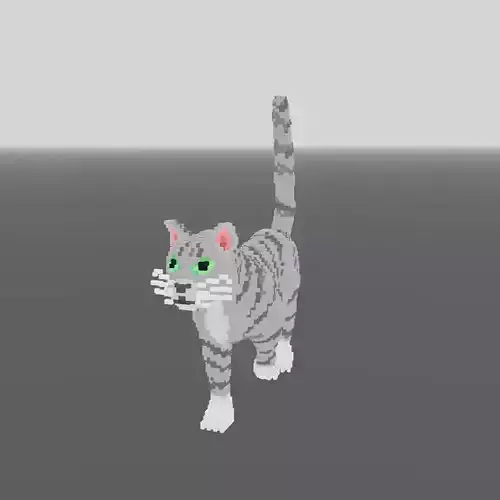 Voxelized Animated Cat