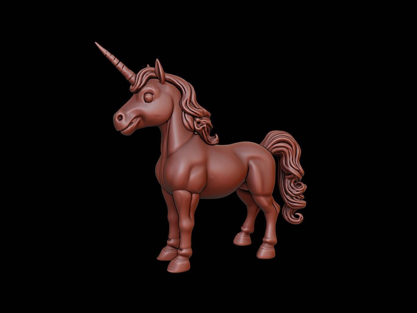 Unicorn Figure 3D print model_1