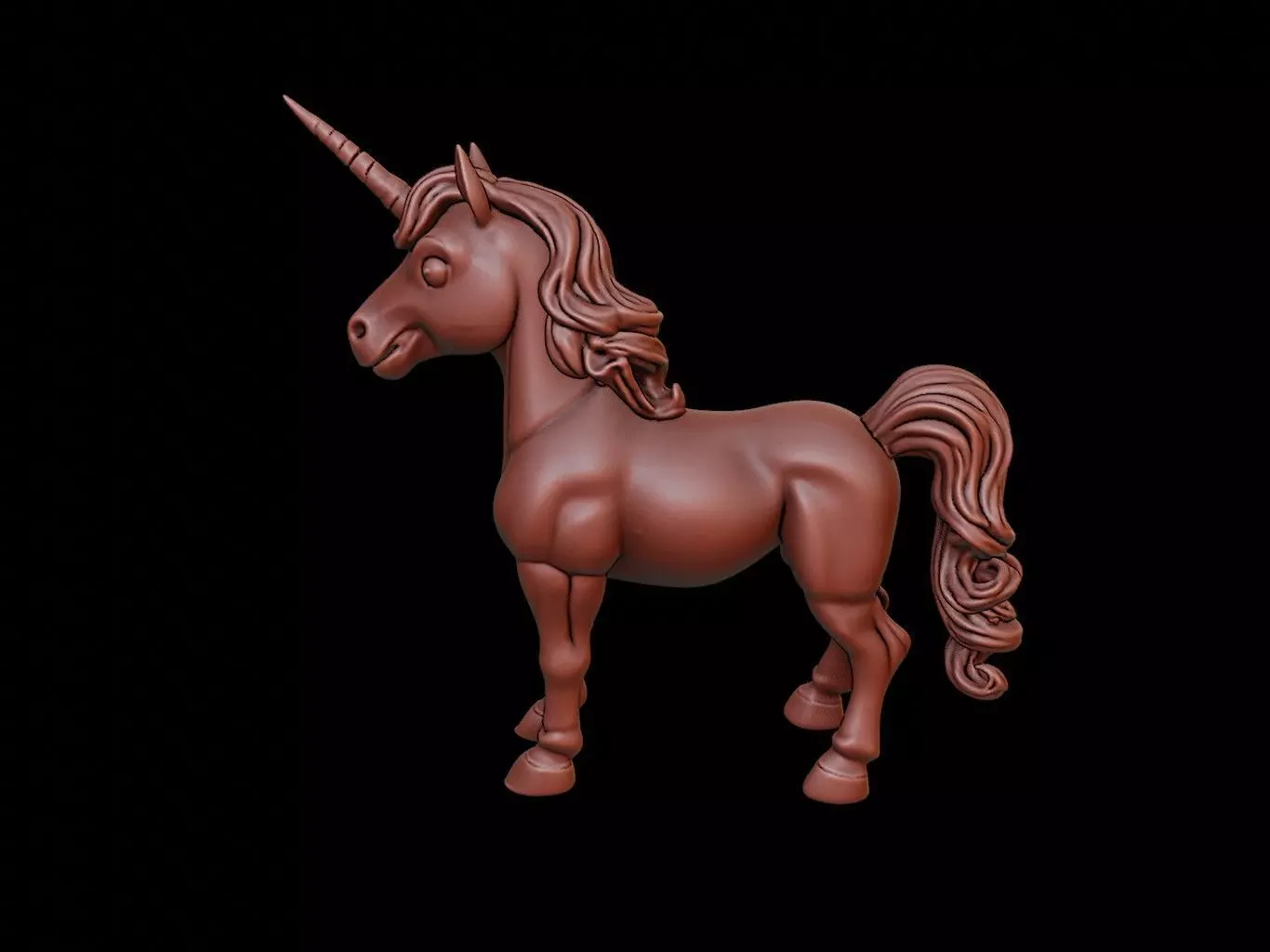 Unicorn Figure 3D print model_0