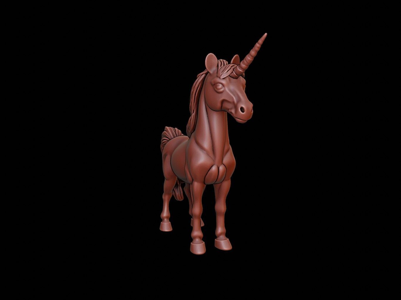 Unicorn Figure 3D print model_1
