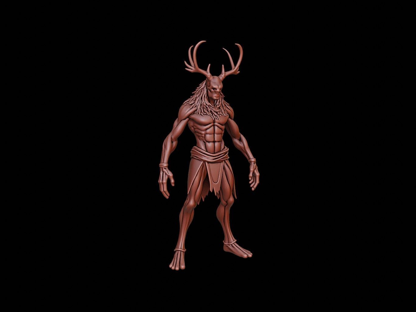 Wendigo Figure 3D print model_1
