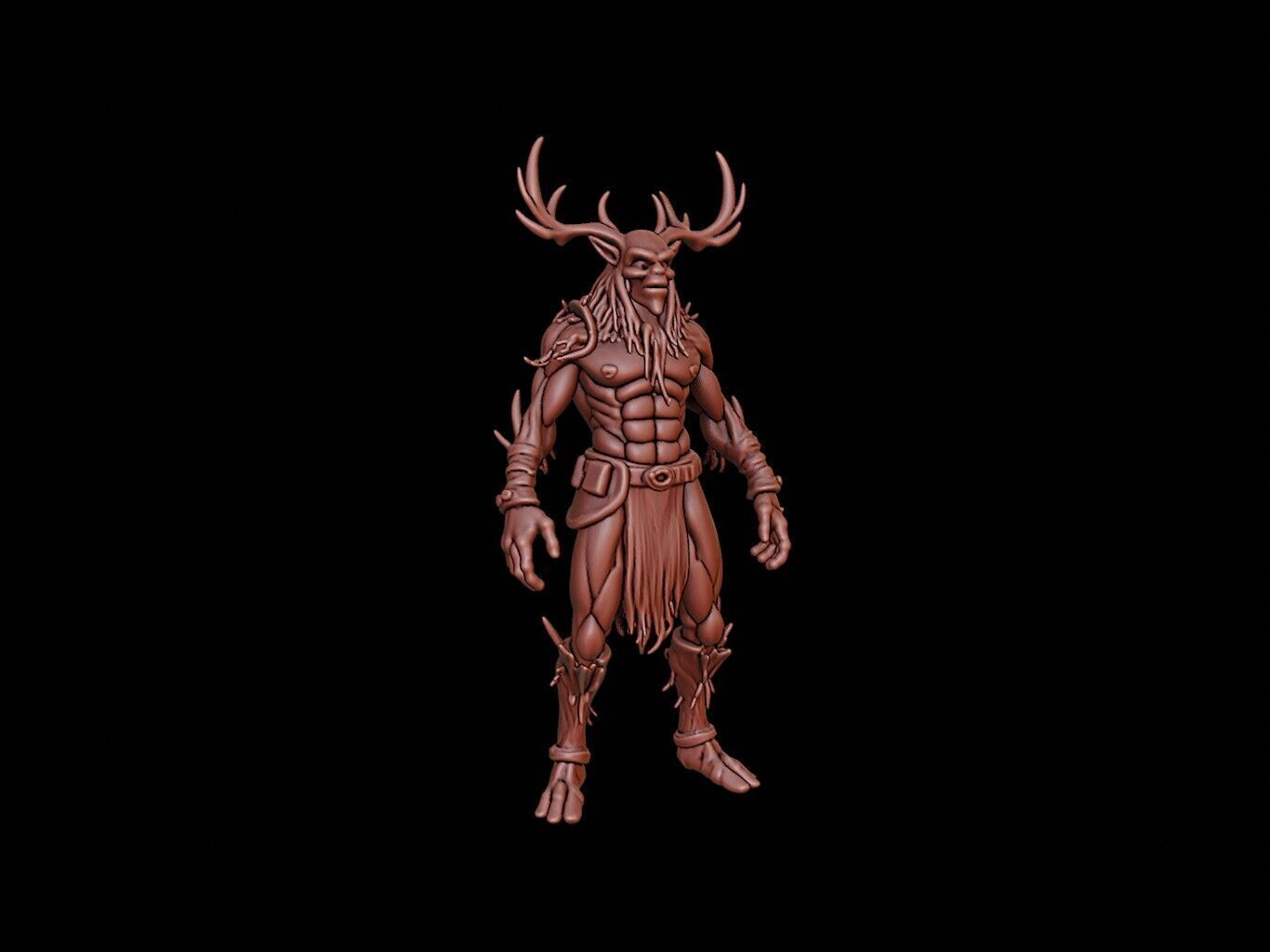 Wendigo Figure 3D print model_1