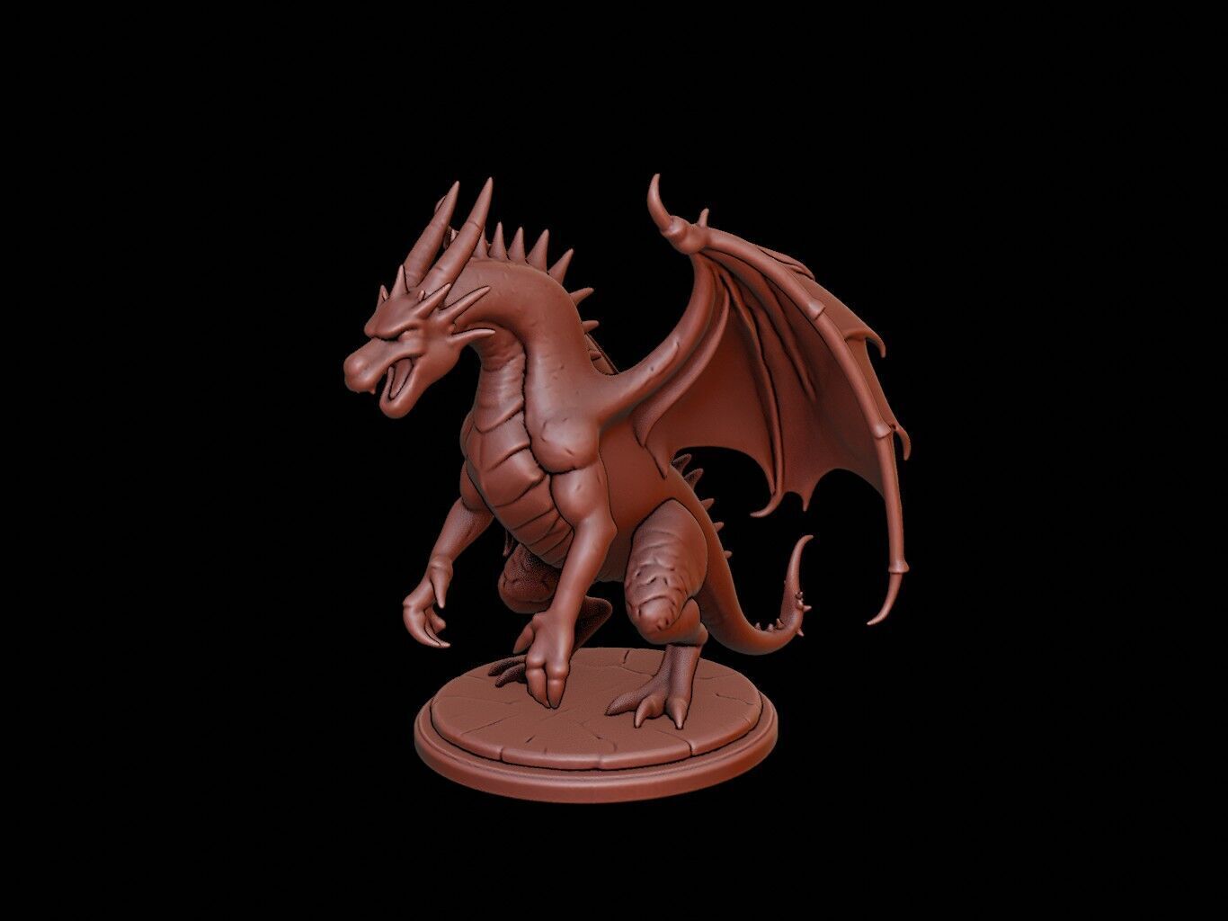 Wyvern Figure 3D print model_2