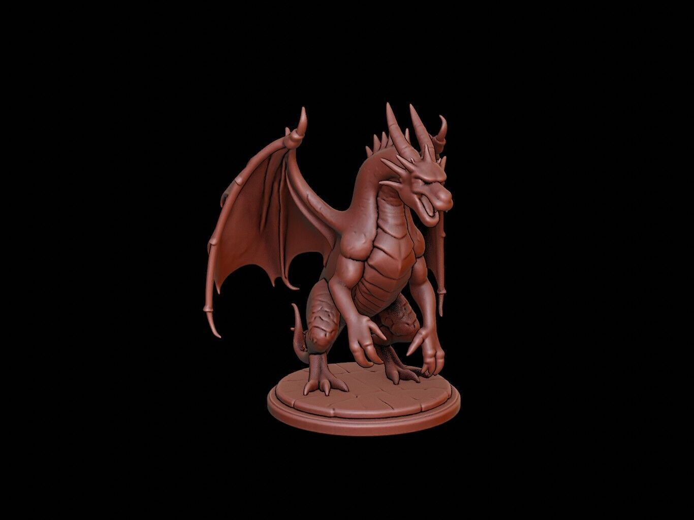 Wyvern Figure 3D print model_1