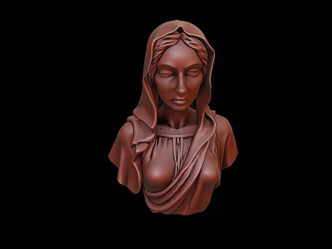 virgin mary Figure 3D print model_0