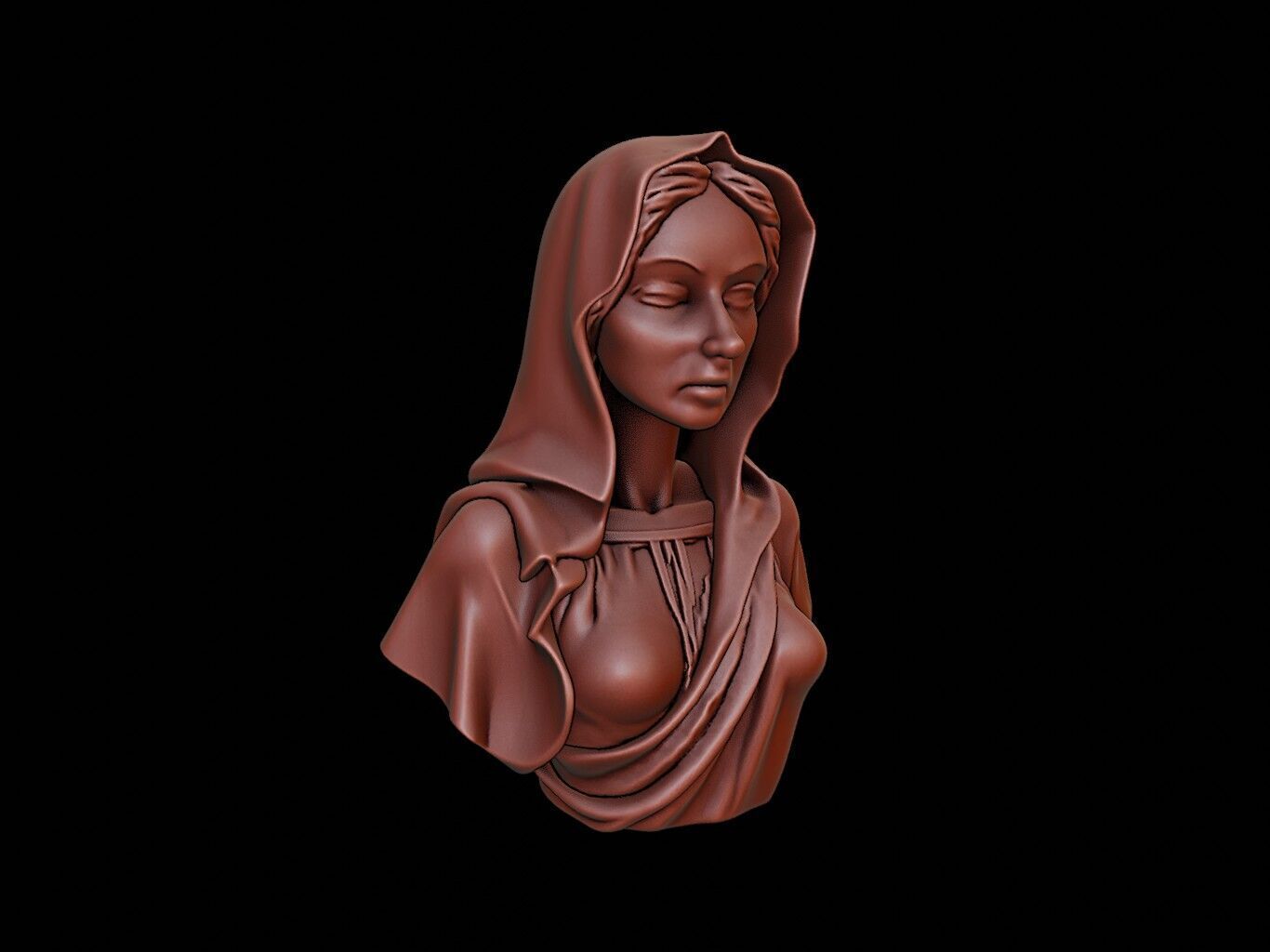 virgin mary Figure 3D print model_1