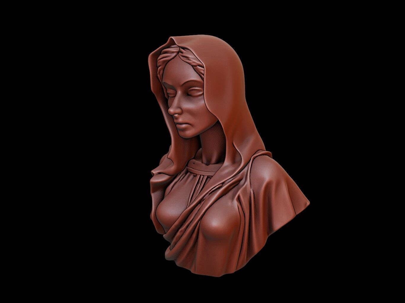 virgin mary Figure 3D print model_2