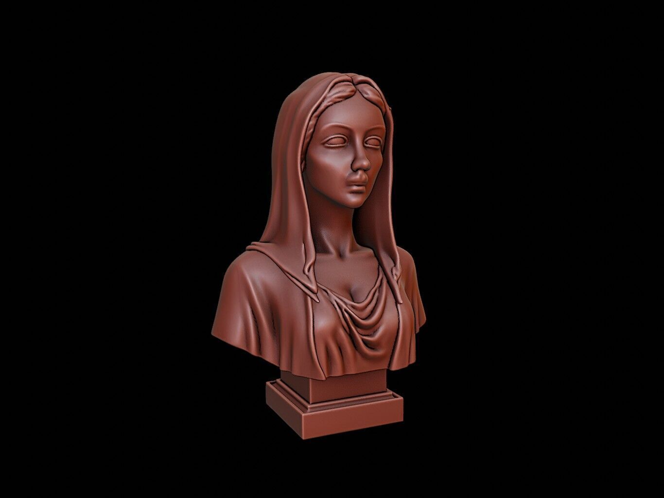 virgin mary Figure 3D print model_1