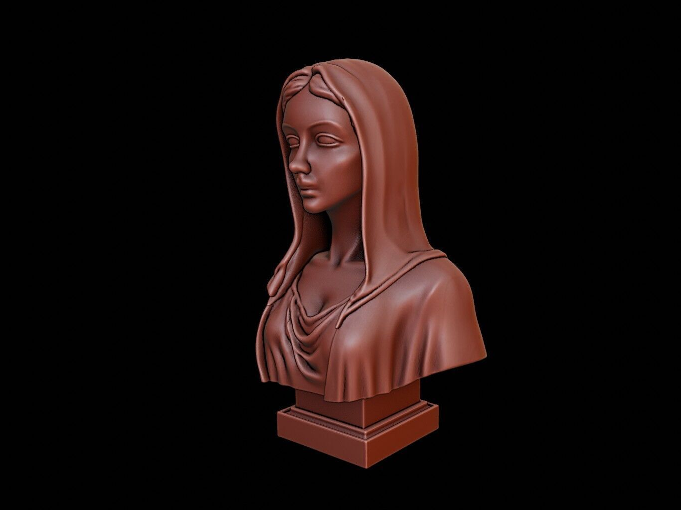 virgin mary Figure 3D print model_2