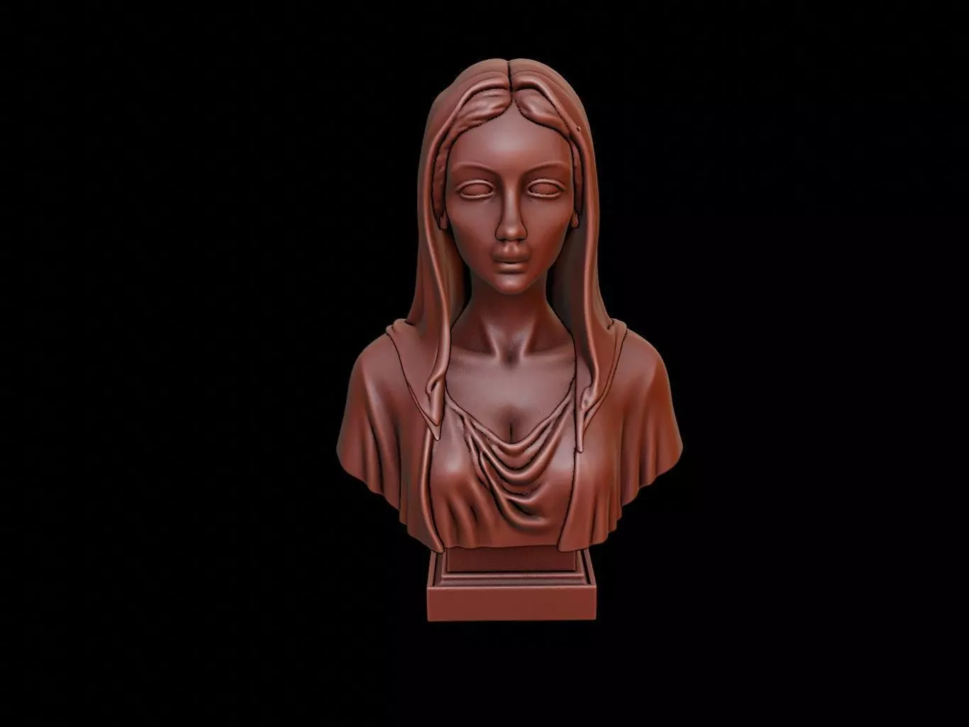 virgin mary Figure 3D print model_0