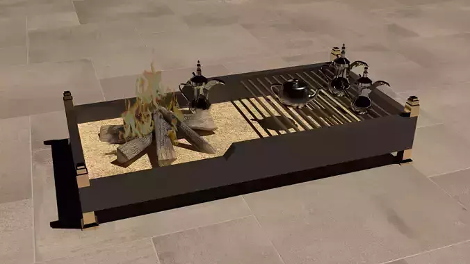 Modern Iron Fire Pit