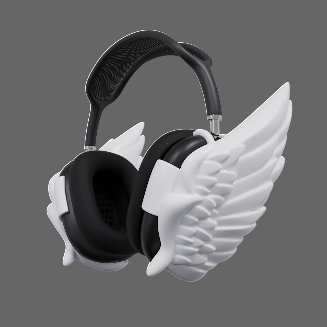 Feather Wings AirPods Max Attachment 3D print model_2