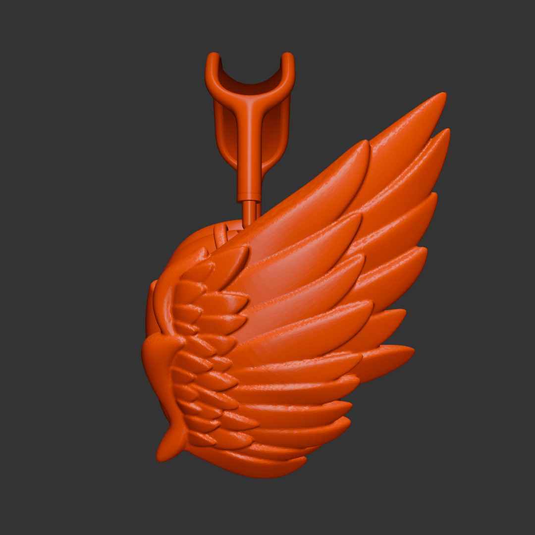 Feather Wings AirPods Max Attachment 3D print model_5