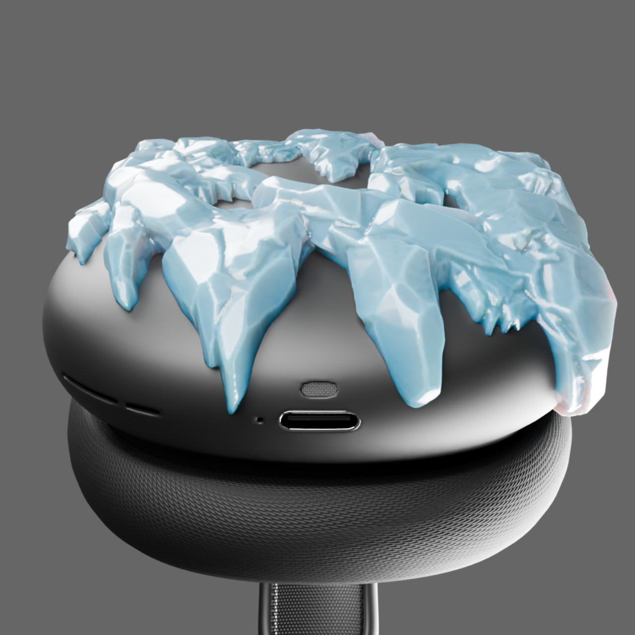 ice AirPods Max Attachment 3D print model_4