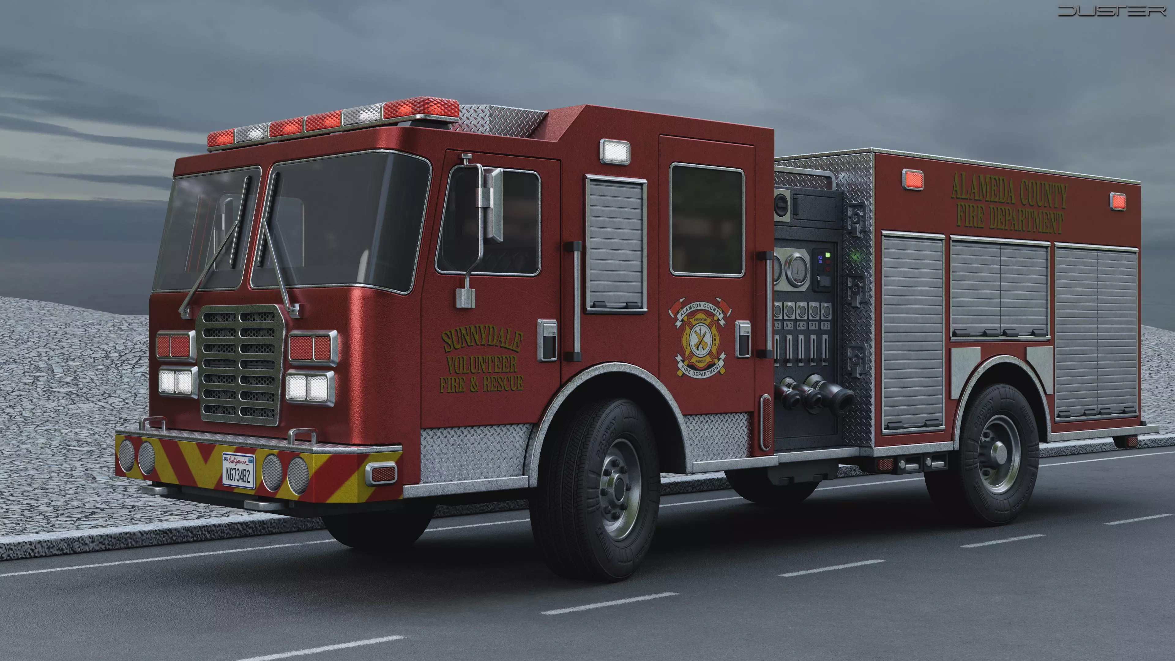 Fire Truck 3D model_0