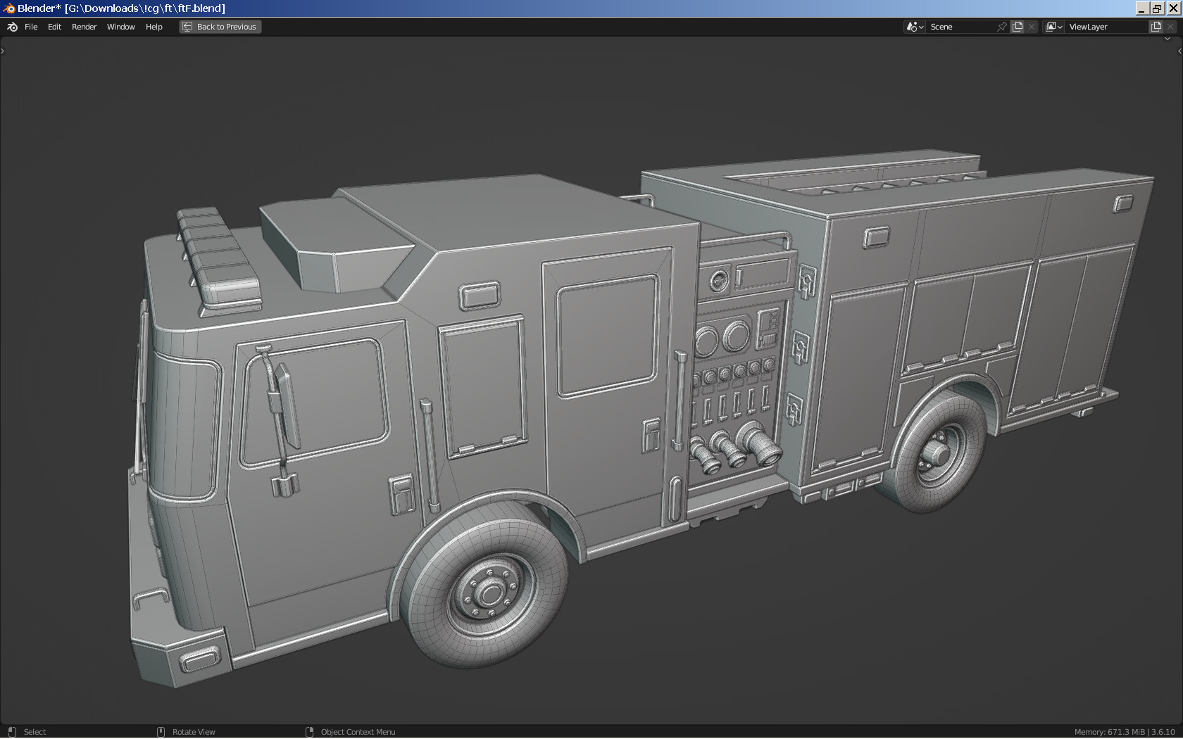Fire Truck 3D model_8
