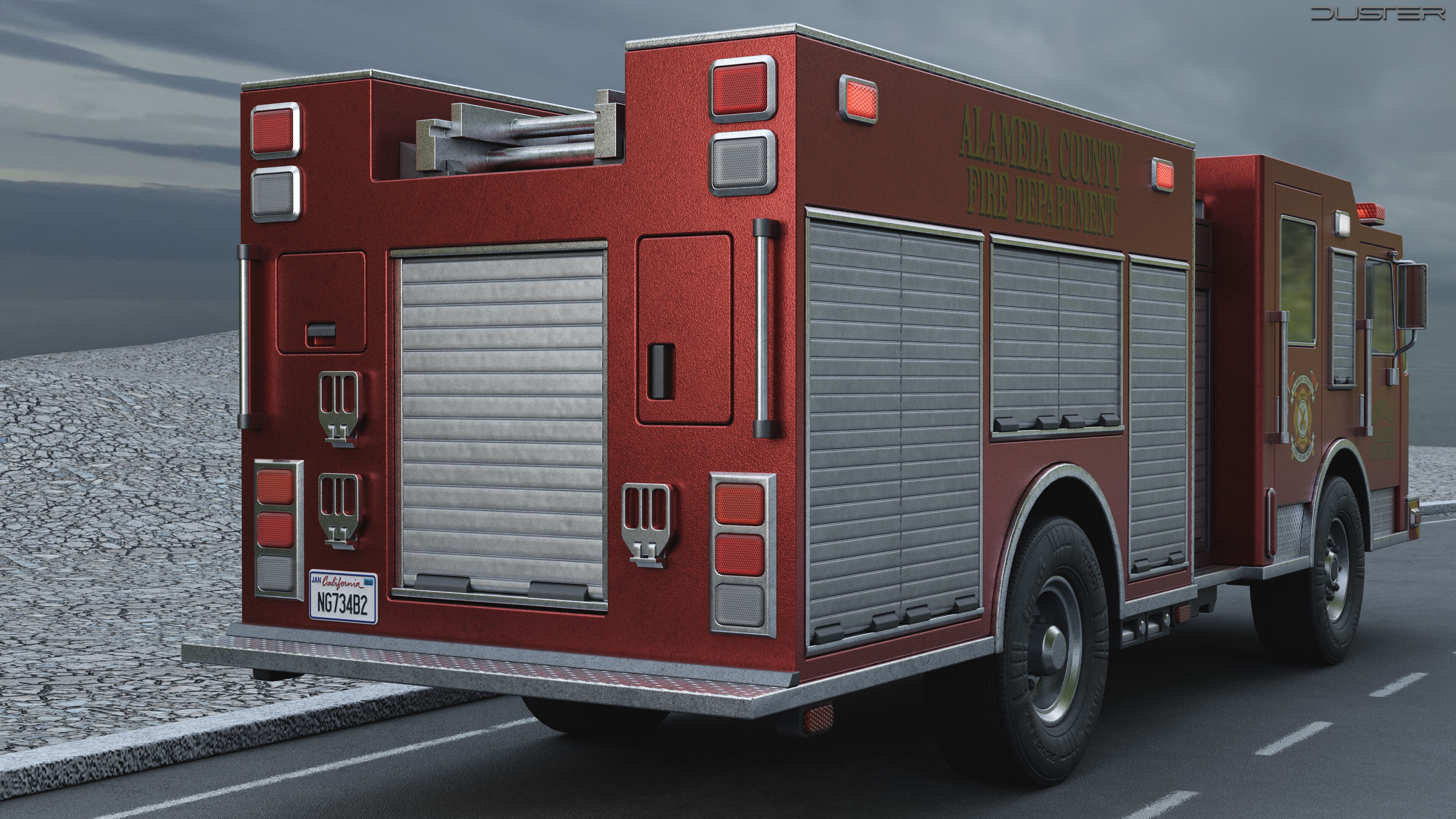 Fire Truck 3D model_1