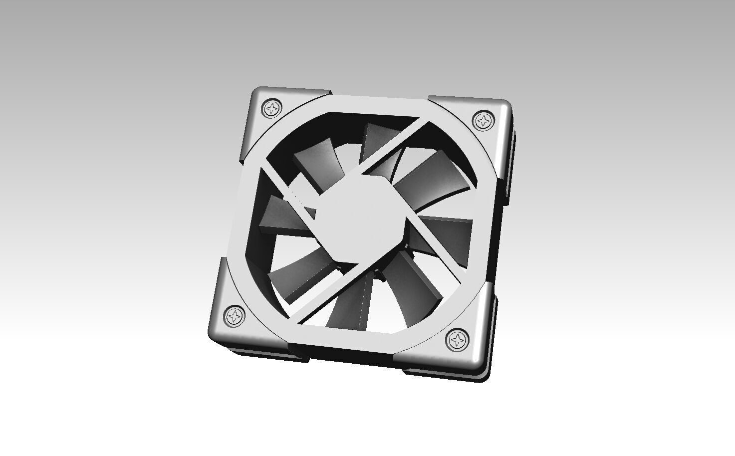 Computer Fan DECORATIVE 3D print model_1