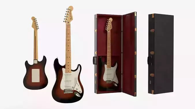 Electric Guitar Fender Stratocaster with case