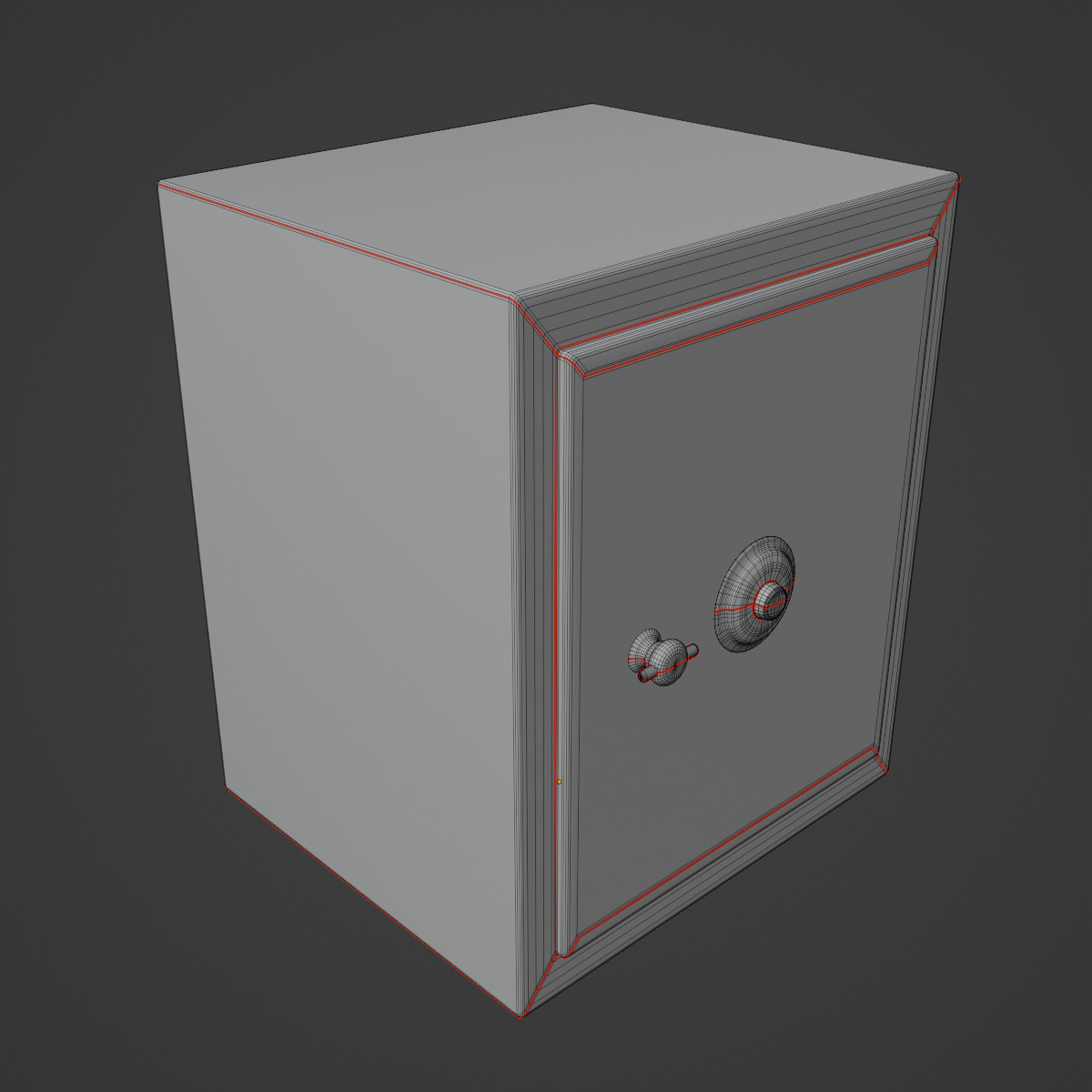 Steel Safe Set Low-poly 3D model_32