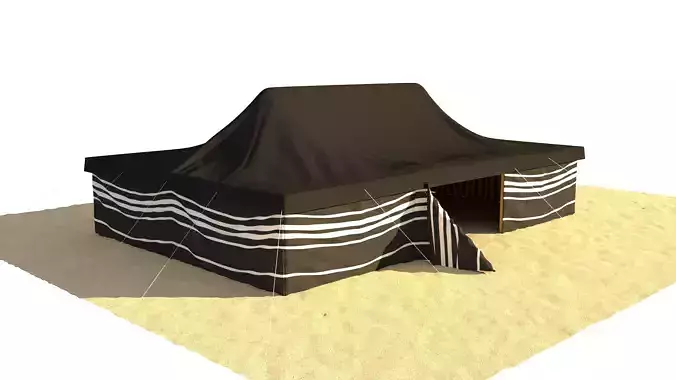 Arabian Bedouin Tent High-Quality 3D Model