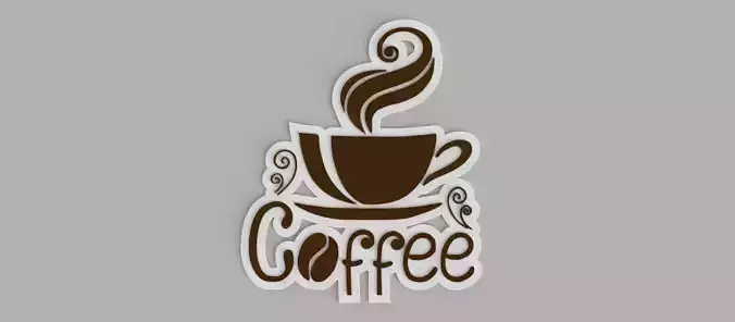Coffee Cup Logo Wall Picture