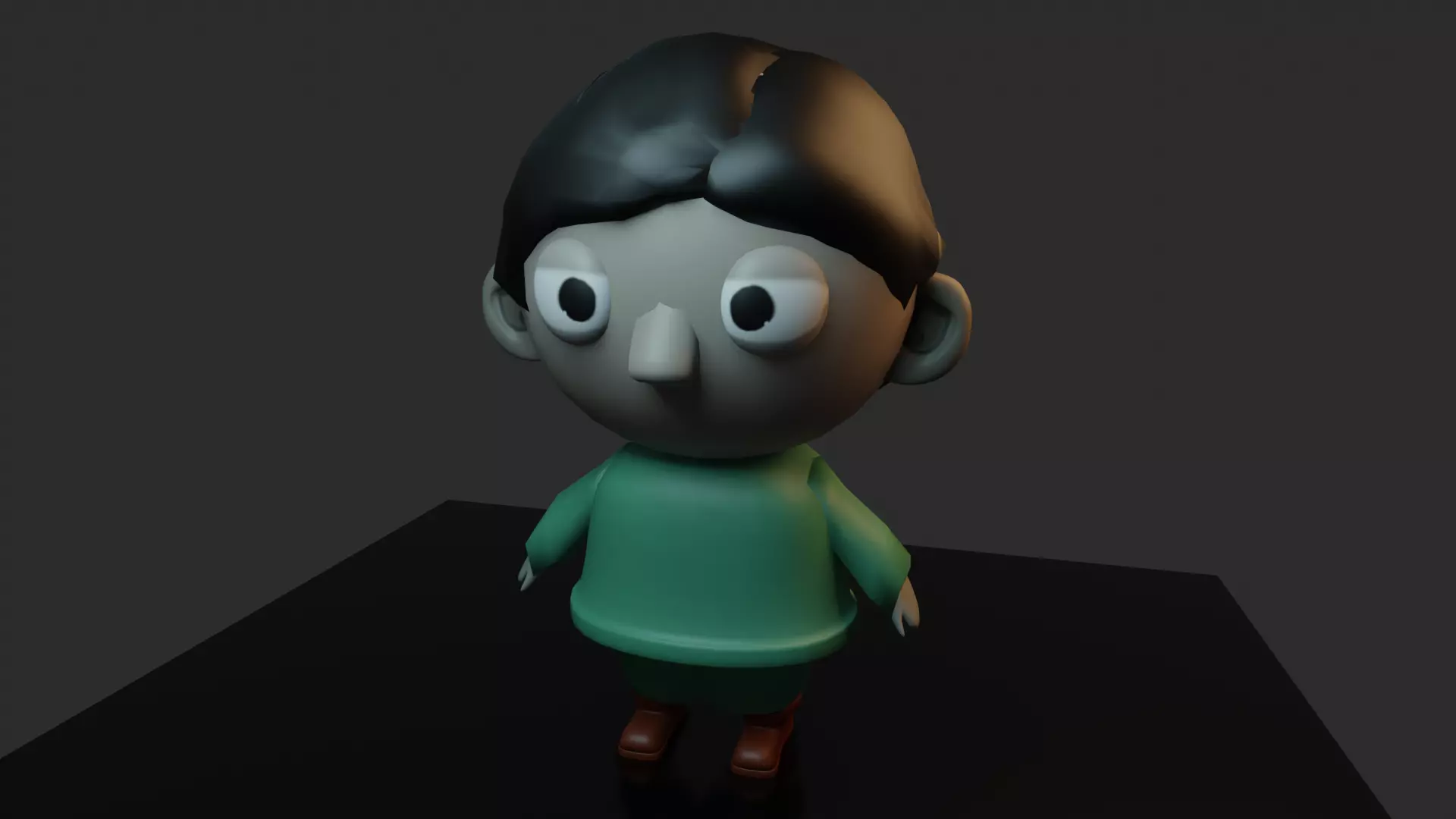 3D Cartoon Kid Character  3D print model_0