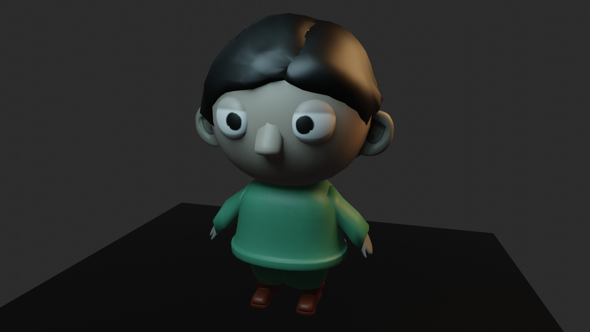3D Cartoon Kid Character  3D print model_1