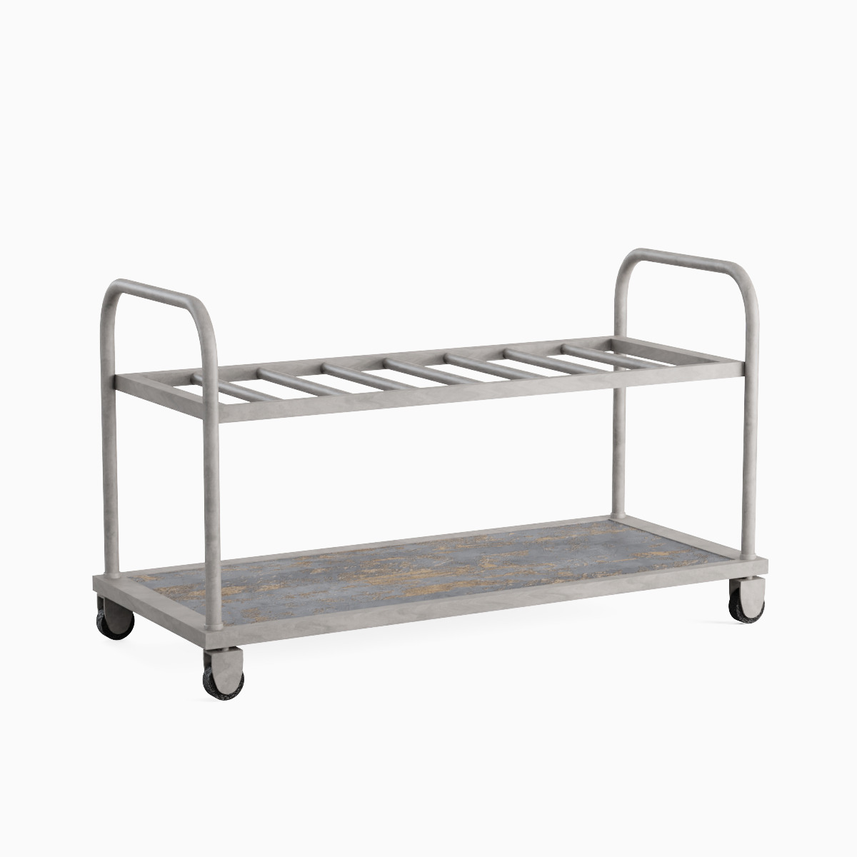 Steel Cart Set  Low-poly 3D model_9