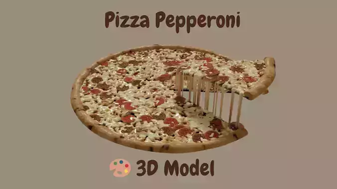 Pizza - Food 3D model 3D model Pizza - Food 3D model 3D model