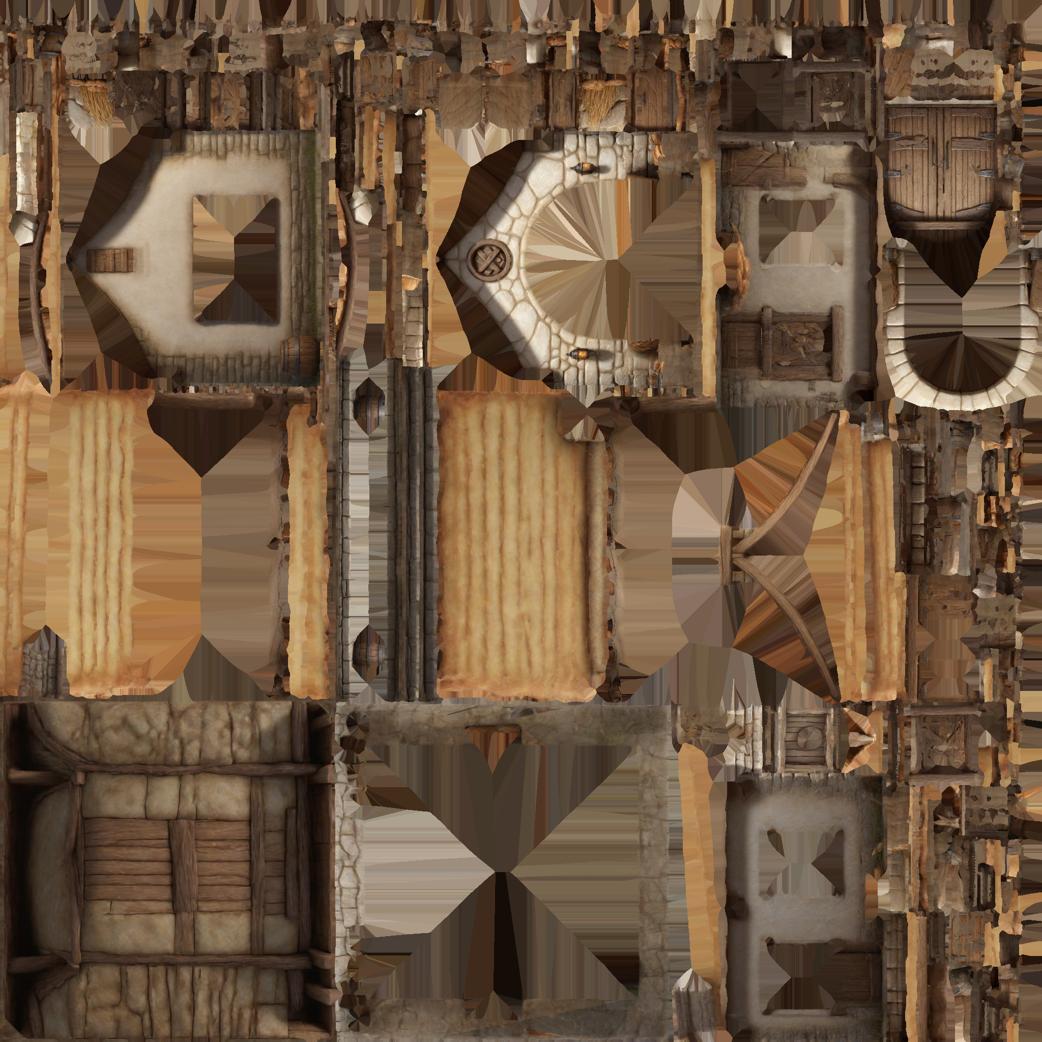 medieval house Low-poly 3D model_6