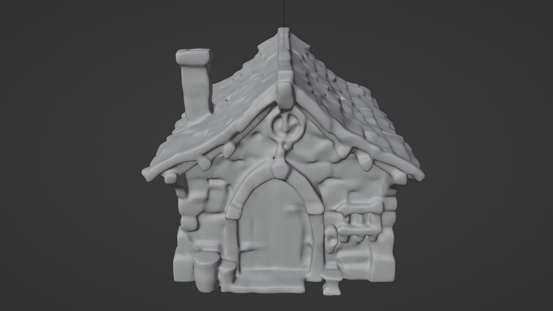 house Low-poly 3D model_3