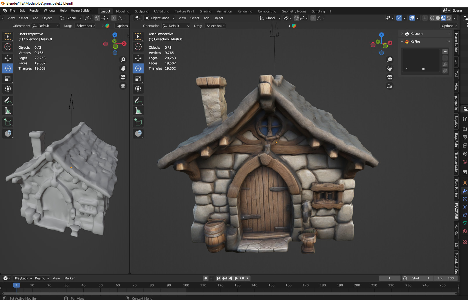 house Low-poly 3D model_2