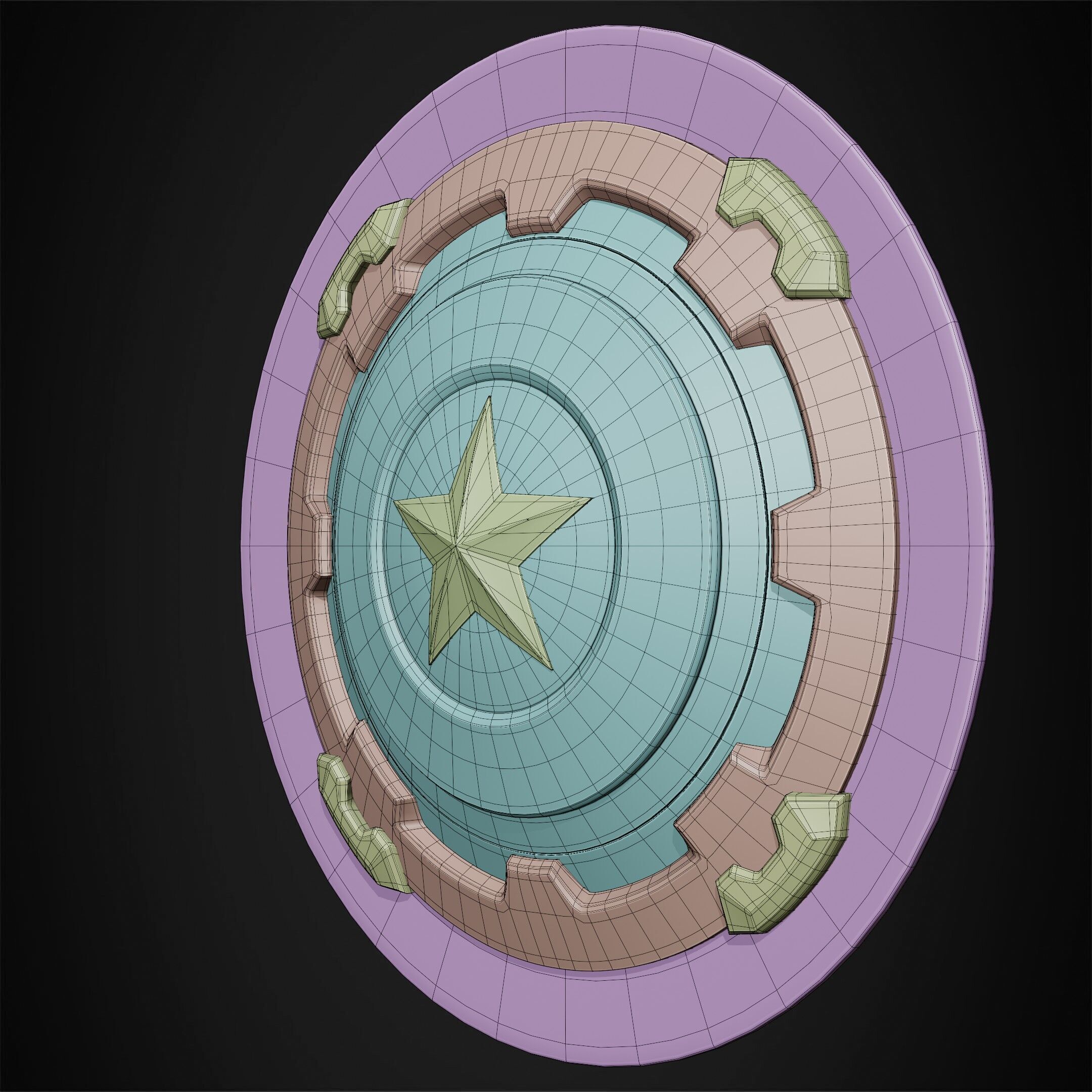 Marvel Rivals Captain America Vibranium Shield for Cosplay 3D print model_17