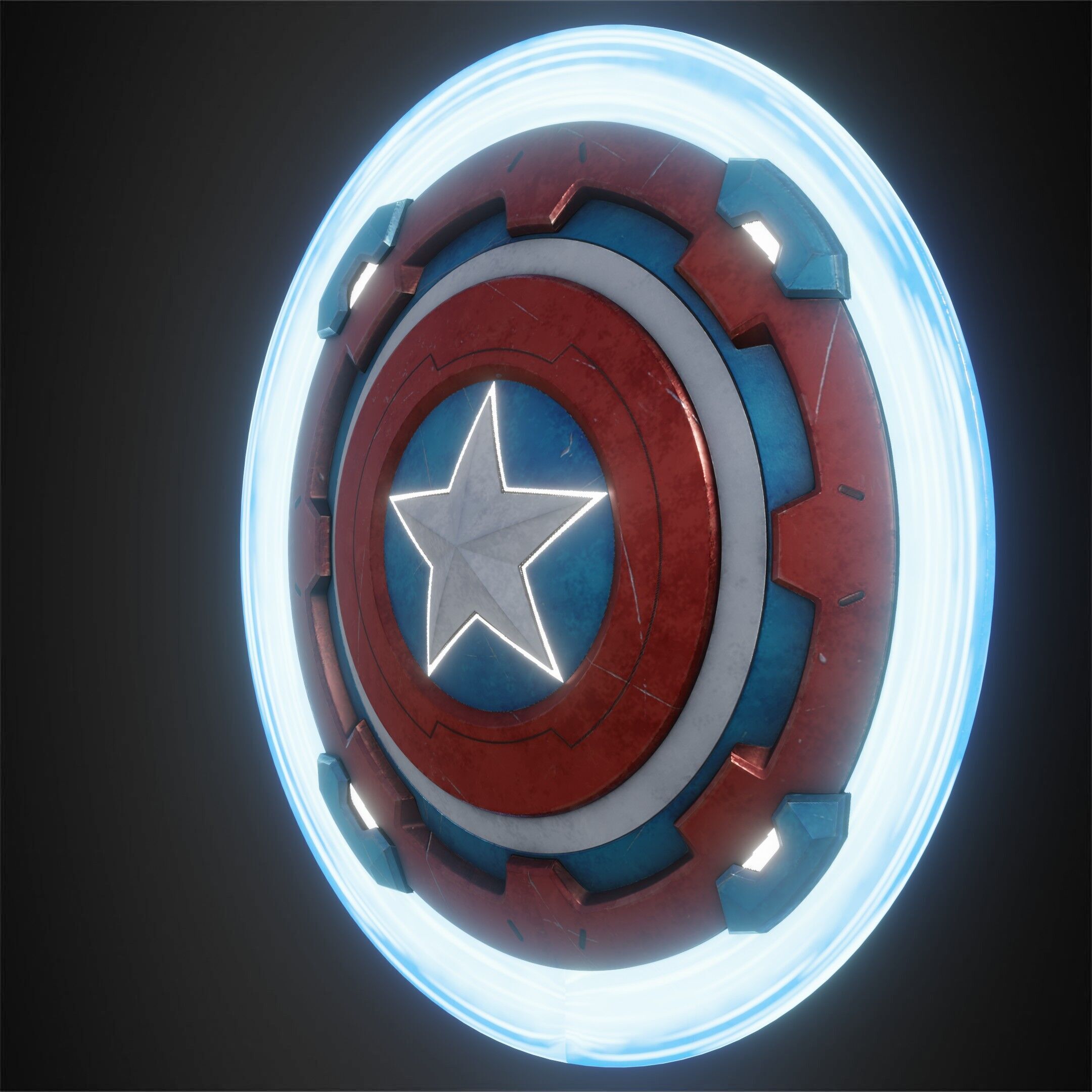 Marvel Rivals Captain America Vibranium Shield for Cosplay 3D print model_4