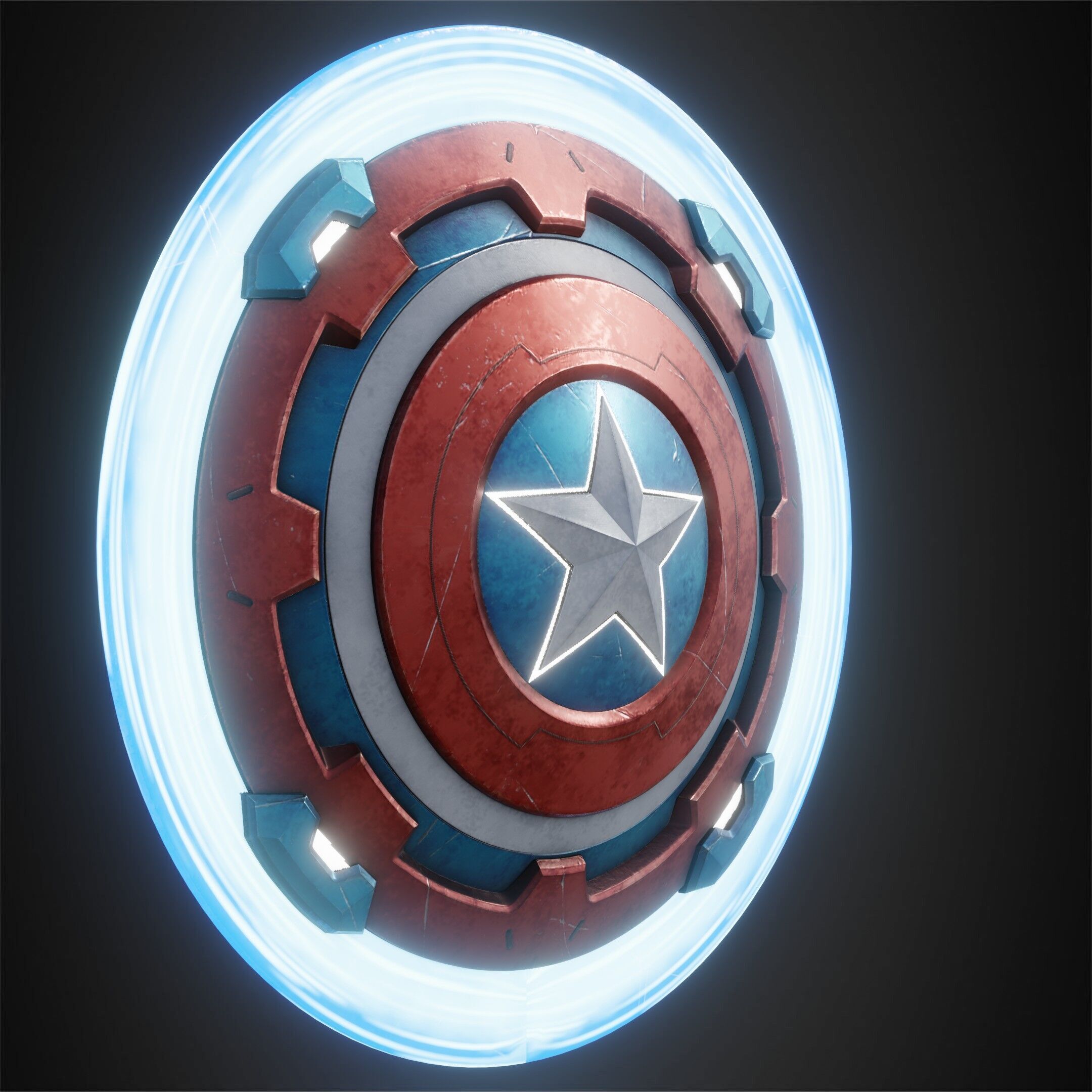 Marvel Rivals Captain America Vibranium Shield for Cosplay 3D print model_10