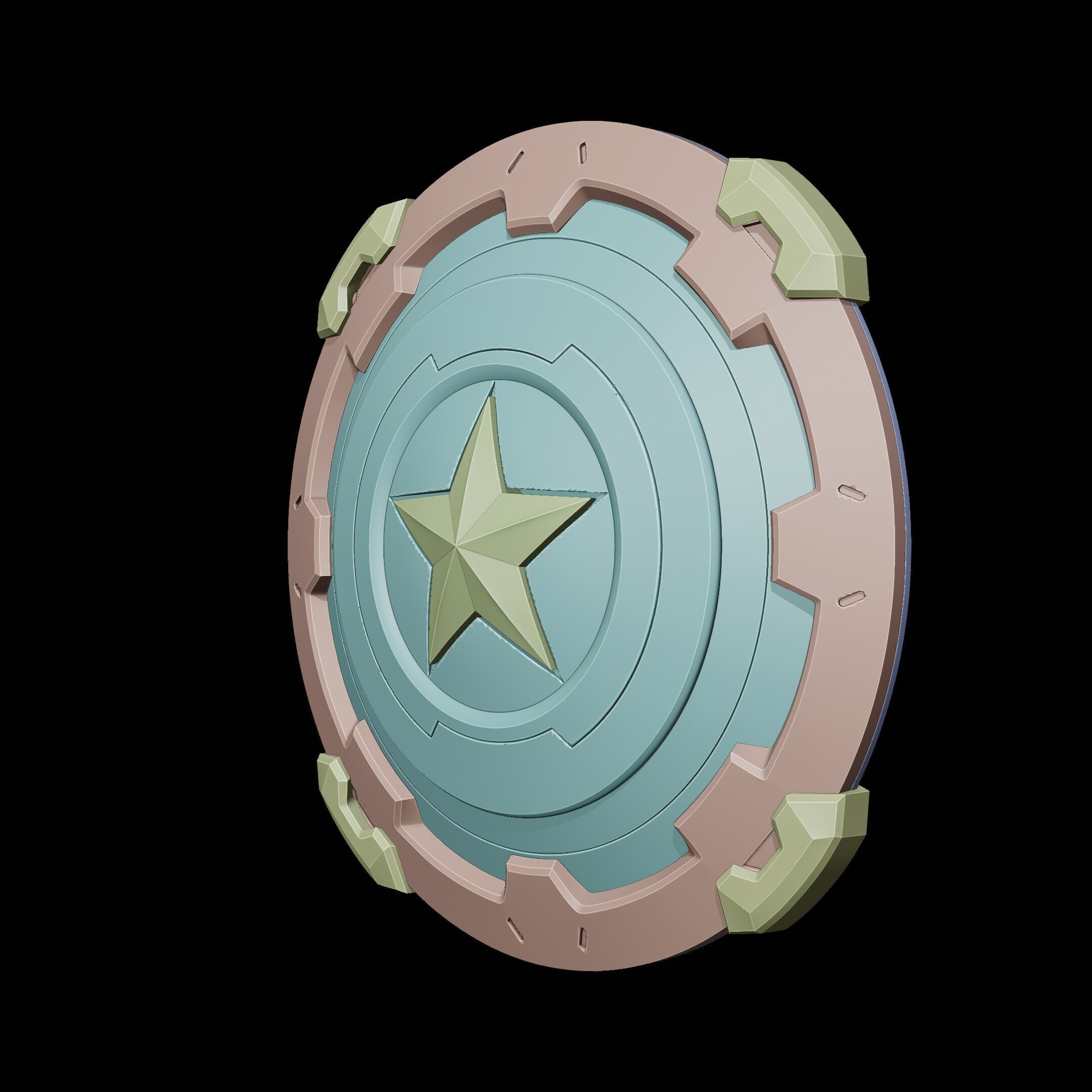 Marvel Rivals Captain America Vibranium Shield for Cosplay 3D print model_16